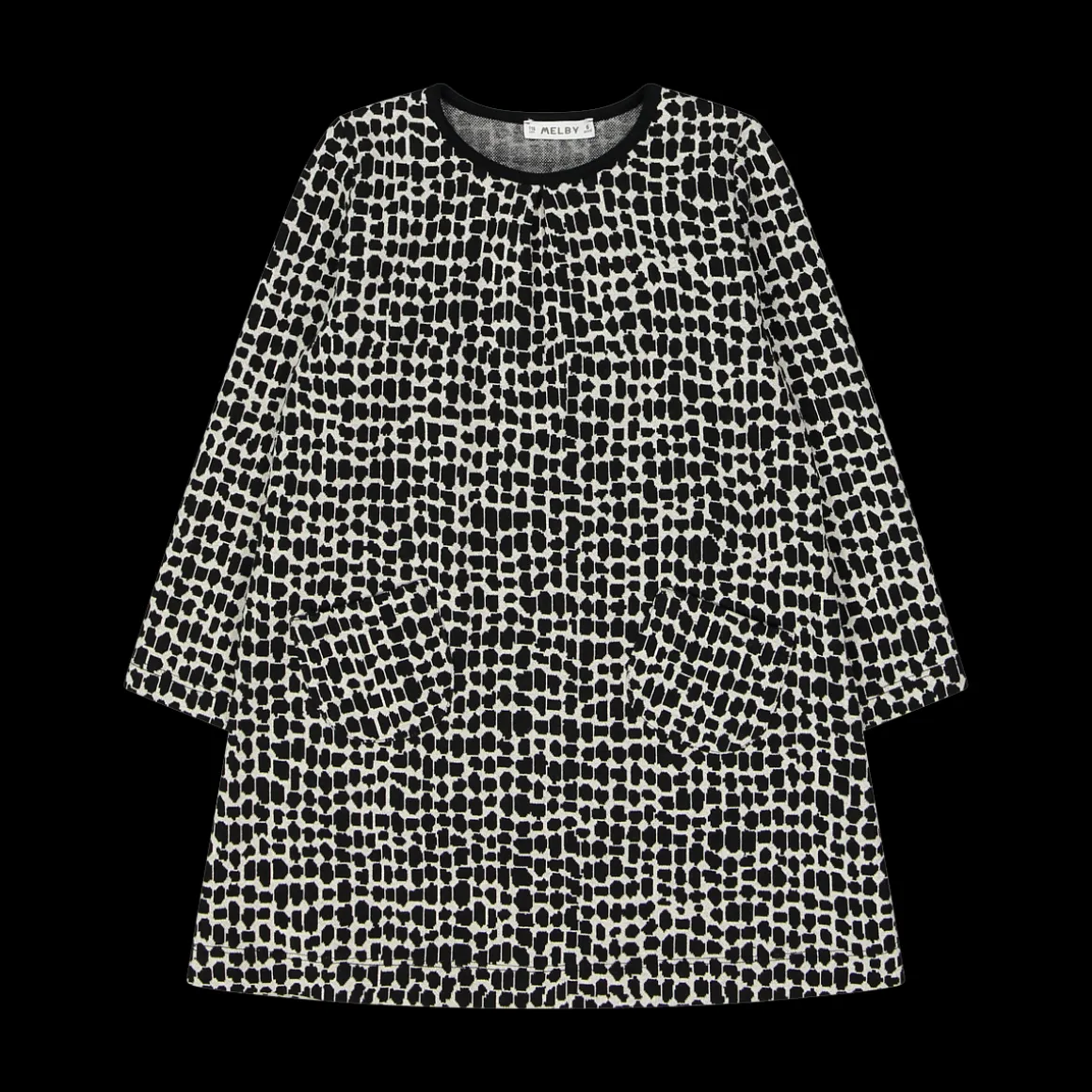 Abito bambina a trapezio in maglia jacquard