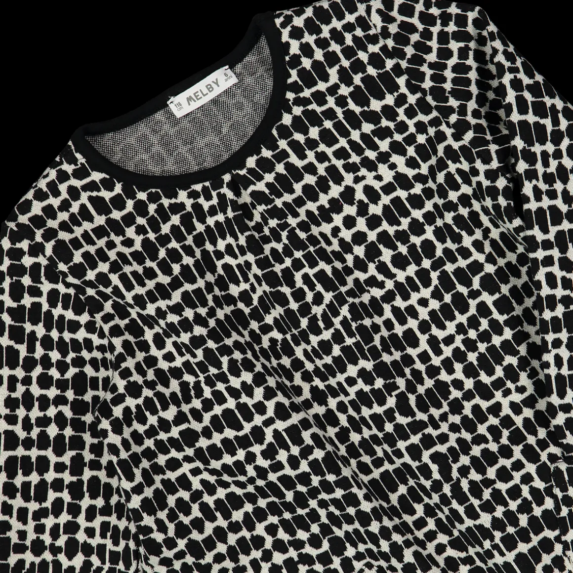 Abito bambina a trapezio in maglia jacquard