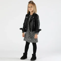 Abito bambina a trapezio in maglia jacquard