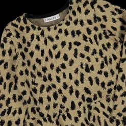 Abito bambina in maglia animalier