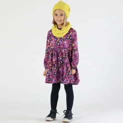 Abito bambina in raso stampato