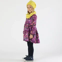 Abito bambina in raso stampato