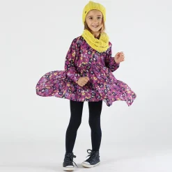 Abito bambina in raso stampato