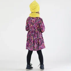 Abito bambina in raso stampato