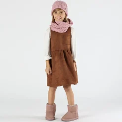 Abito bambina in scamosciato