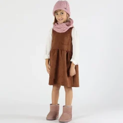 Abito bambina in scamosciato