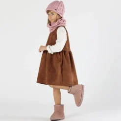 Abito bambina in scamosciato