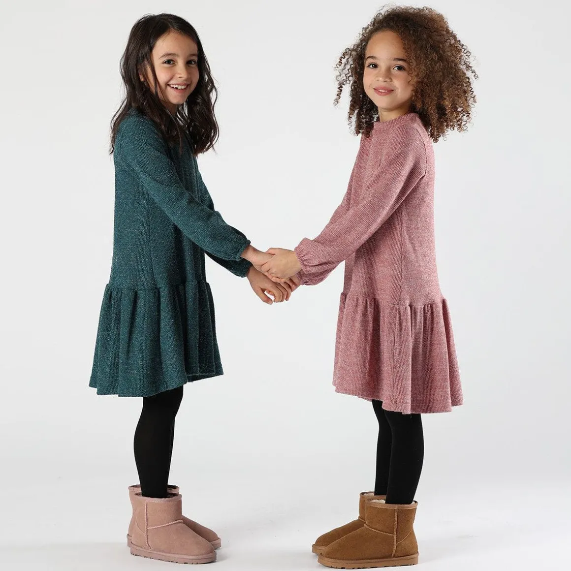 Abito bambina maglia soft lurex