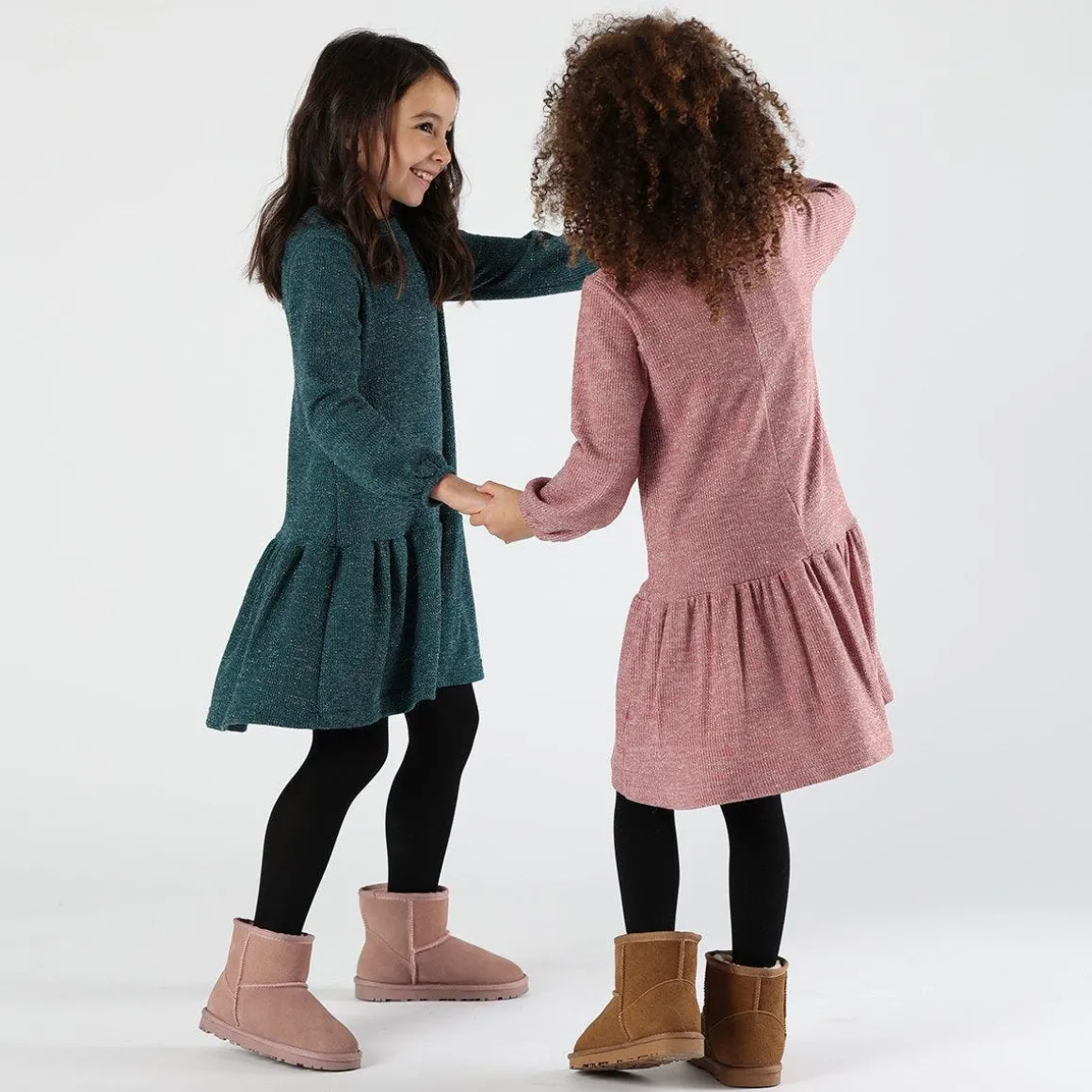 Abito bambina maglia soft lurex