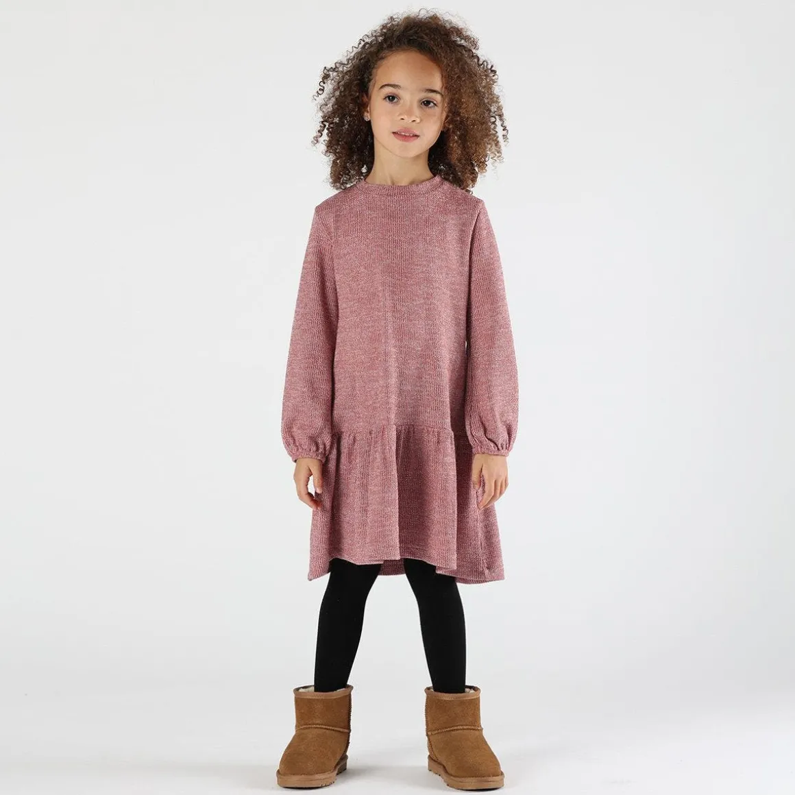 Abito bambina maglia soft lurex