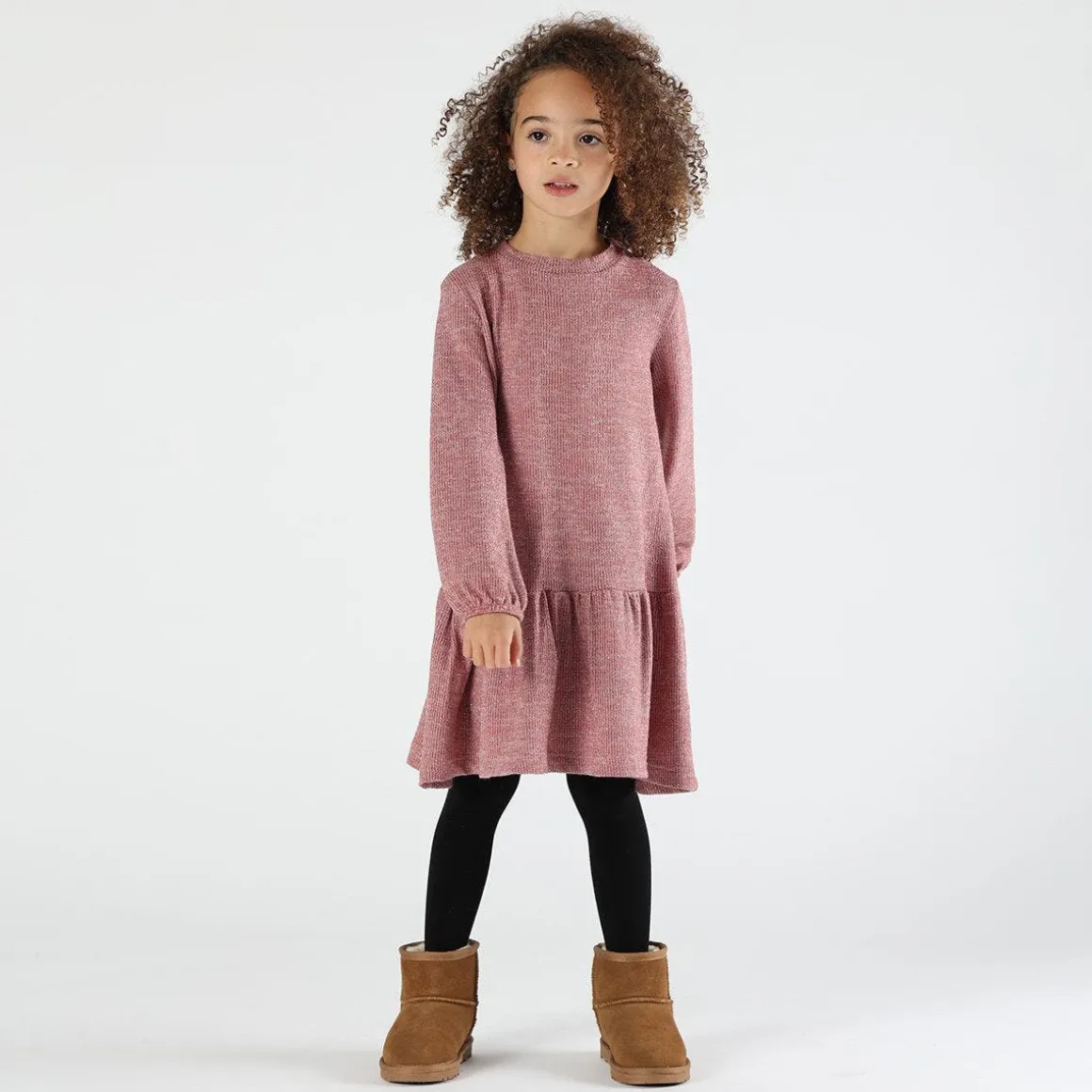 Abito bambina maglia soft lurex