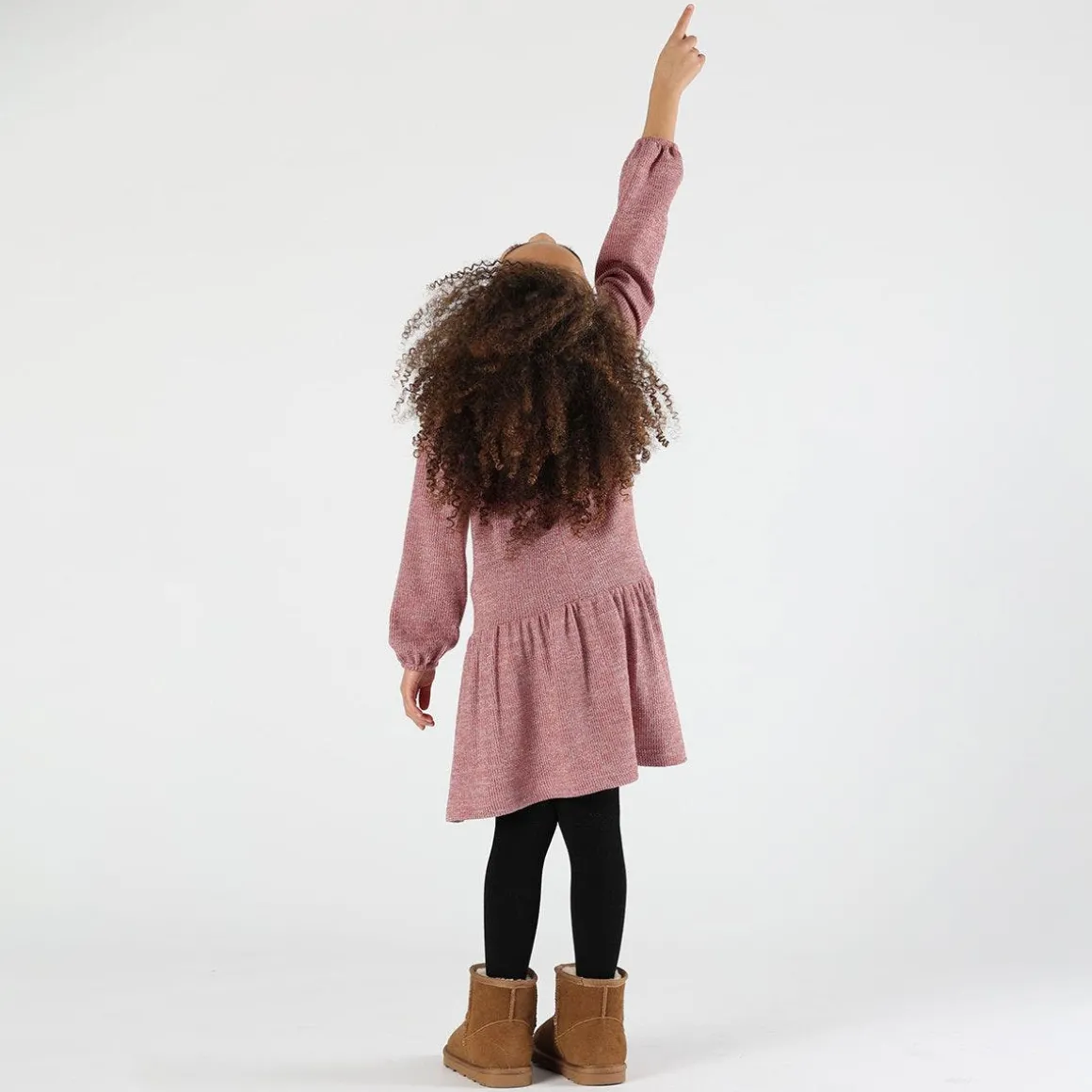 Abito bambina maglia soft lurex