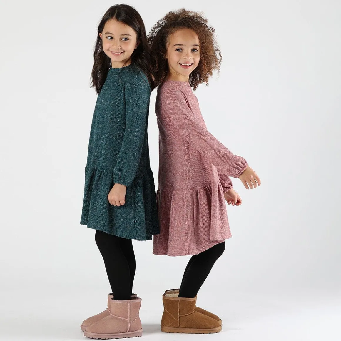 Abito bambina maglia soft lurex