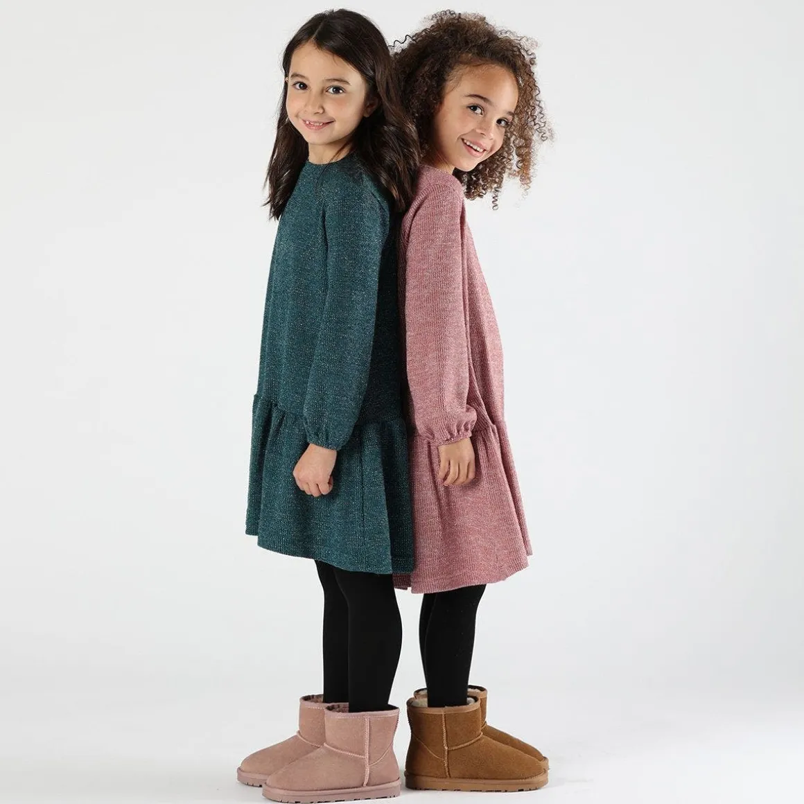 Abito bambina maglia soft lurex