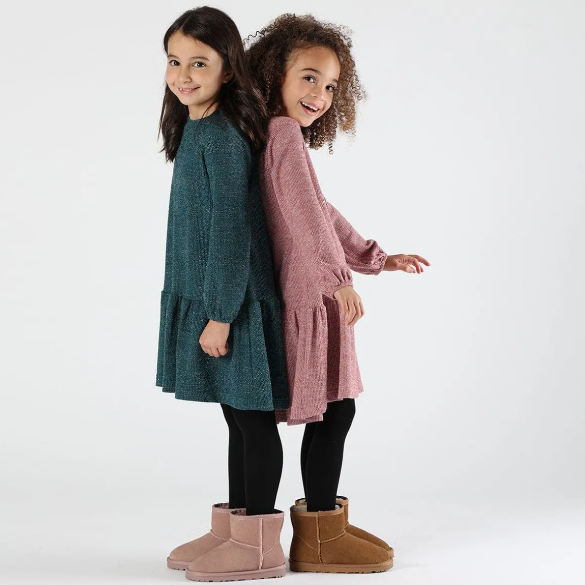 Abito bambina maglia soft lurex