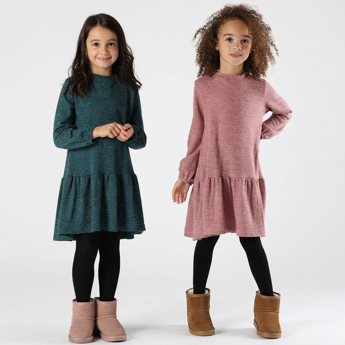 Abito bambina maglia soft lurex