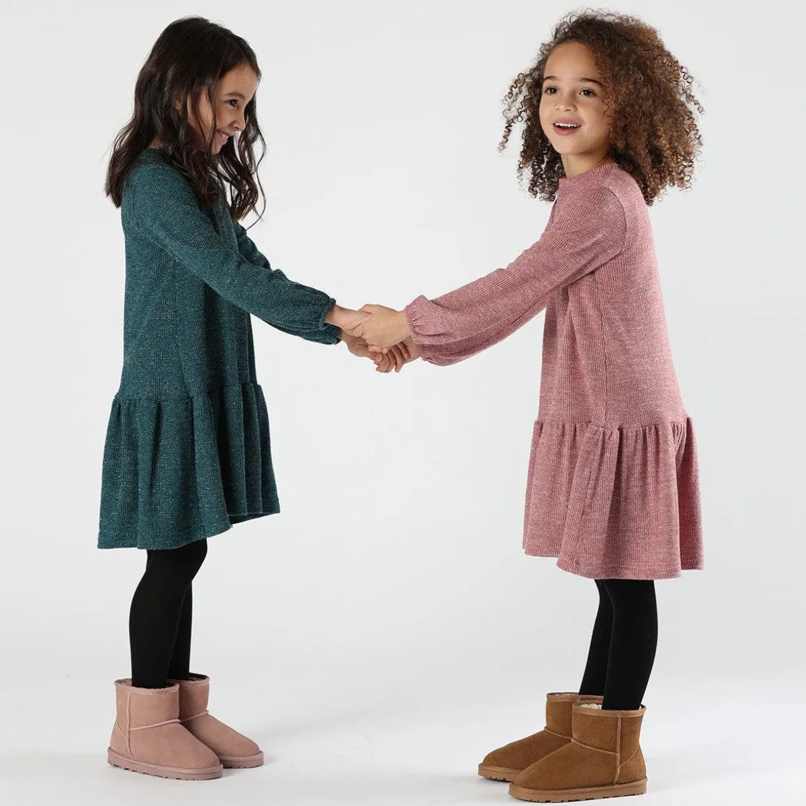 Abito bambina maglia soft lurex