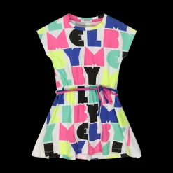 Abito con stampa all over colorata da bambina