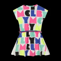 Abito con stampa all over colorata da bambina
