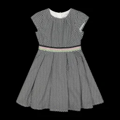 Abito con stampa optical da bambina