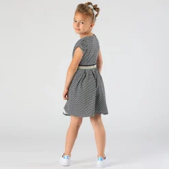 Abito con stampa optical da bambina