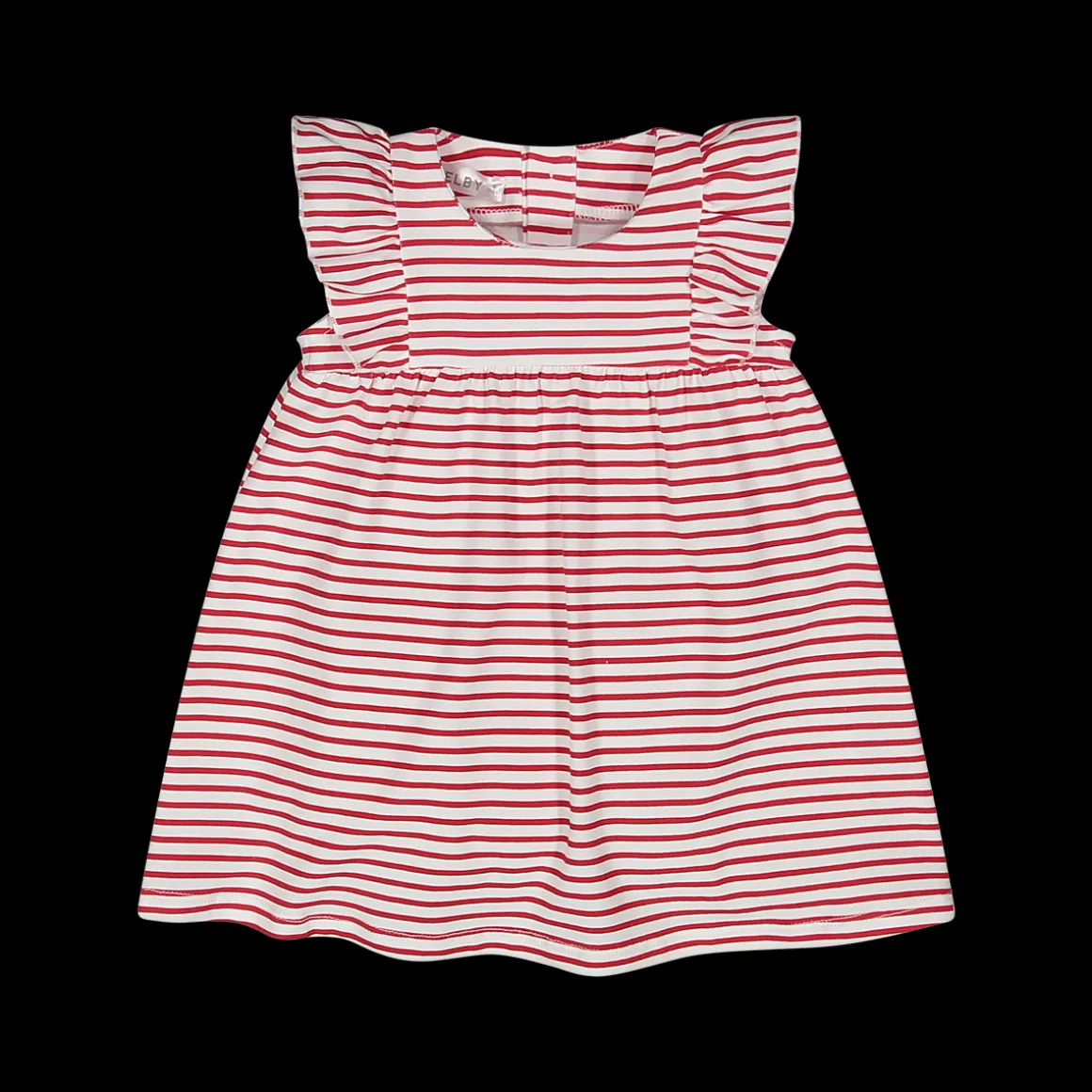 Abito da bambina in jersey stretch rigato