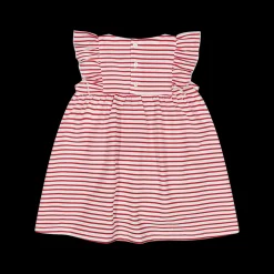 Abito da bambina in jersey stretch rigato