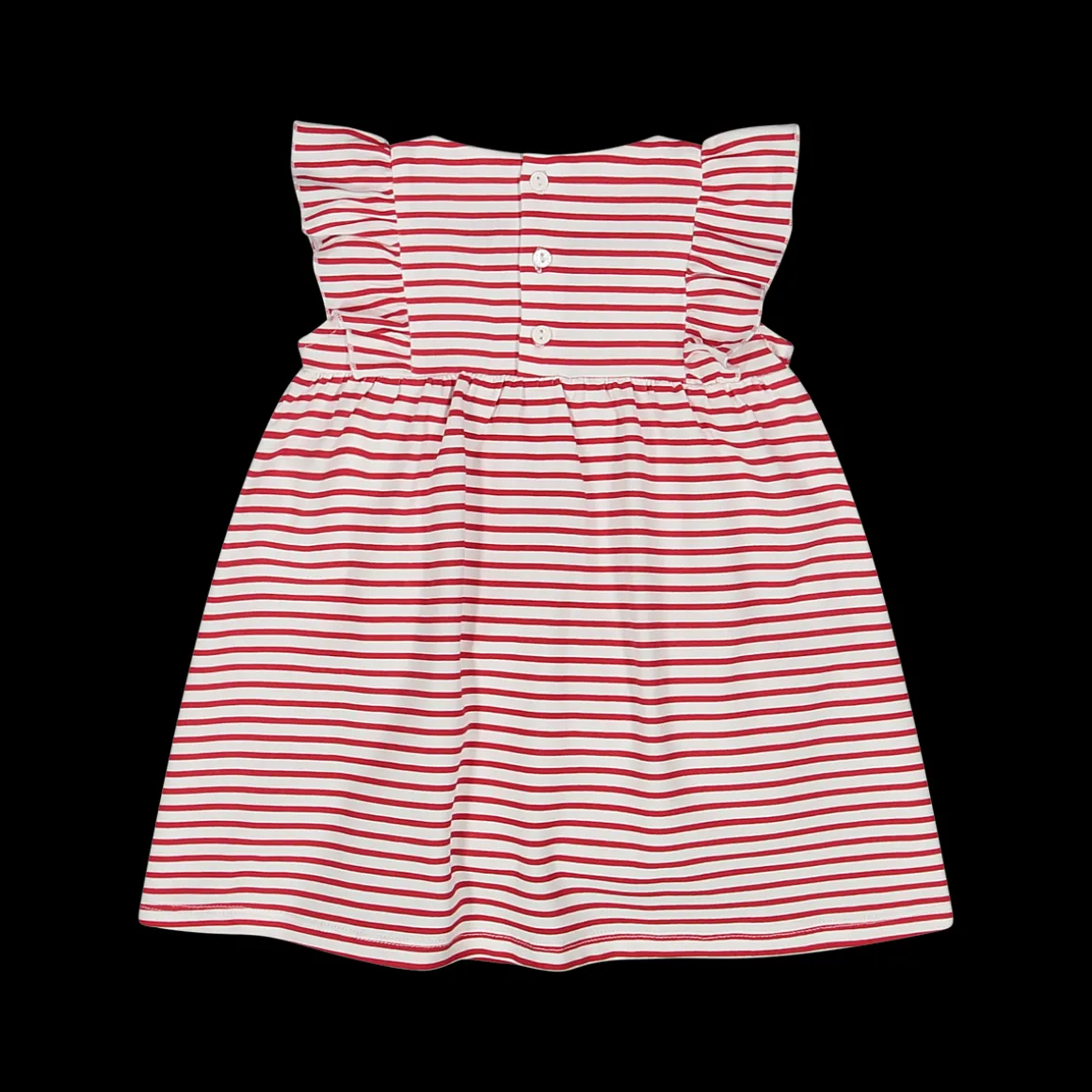 Abito da bambina in jersey stretch rigato