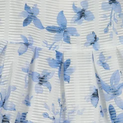 Abito da bambina in tessuto jacquard stampato con fantasia floreale