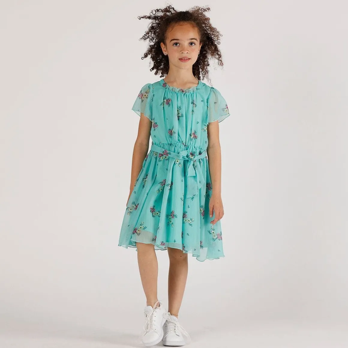 Abito in chiffon stampato