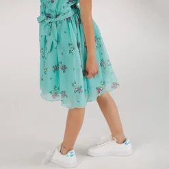 Abito in chiffon stampato