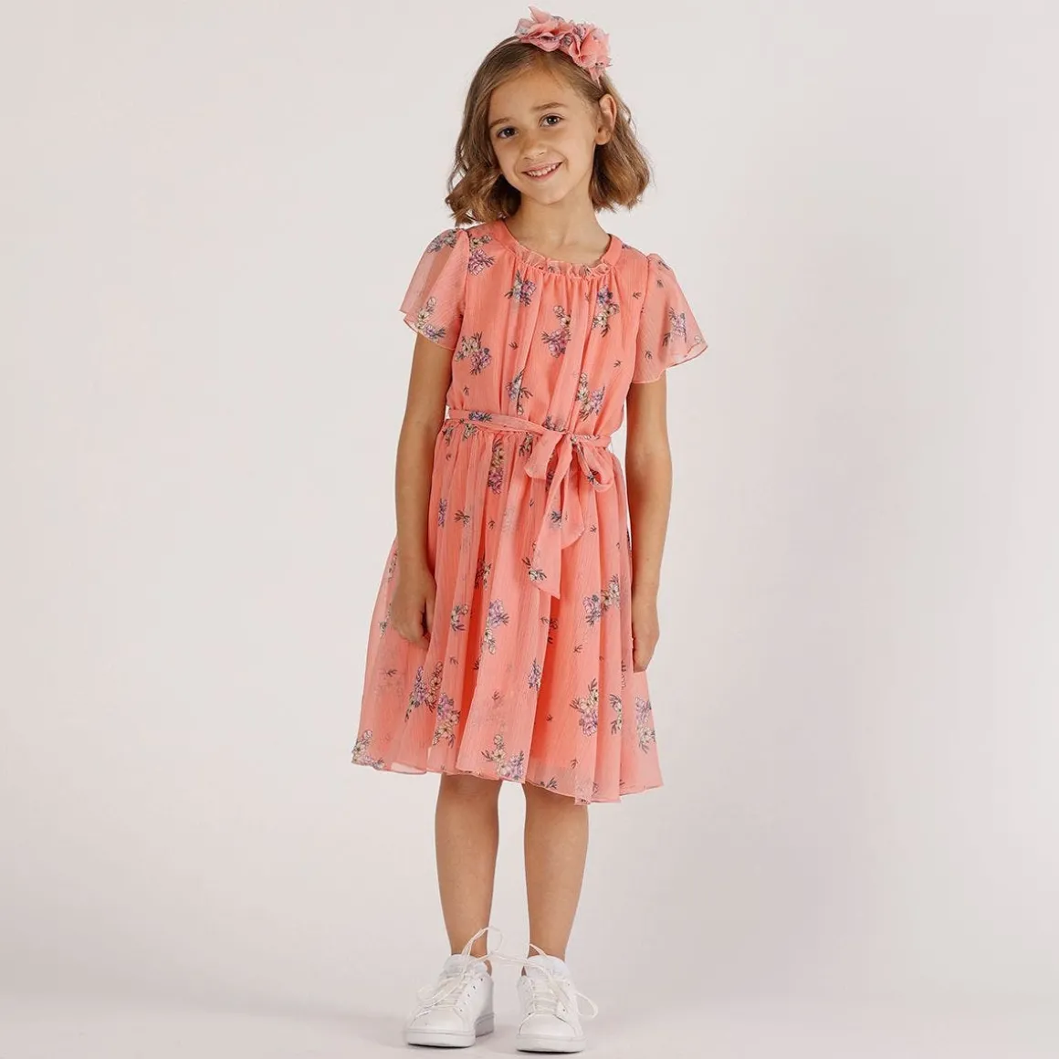 Abito in chiffon stampato