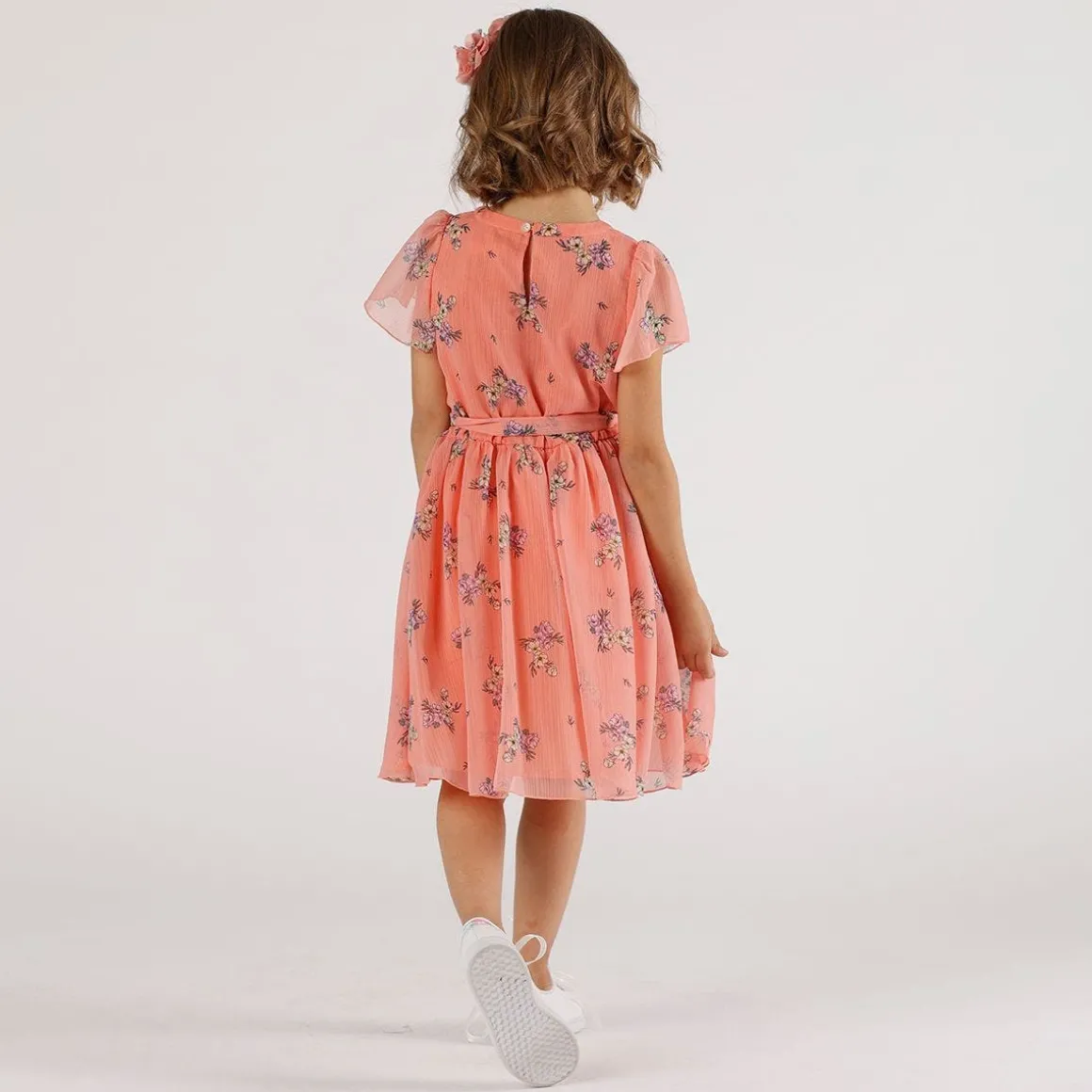 Abito in chiffon stampato