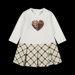 Abito in felpa stretch da bambina