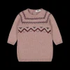Abito in maglia da bambina con motivo geometrico