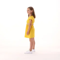 Abito in misto lino per bambina