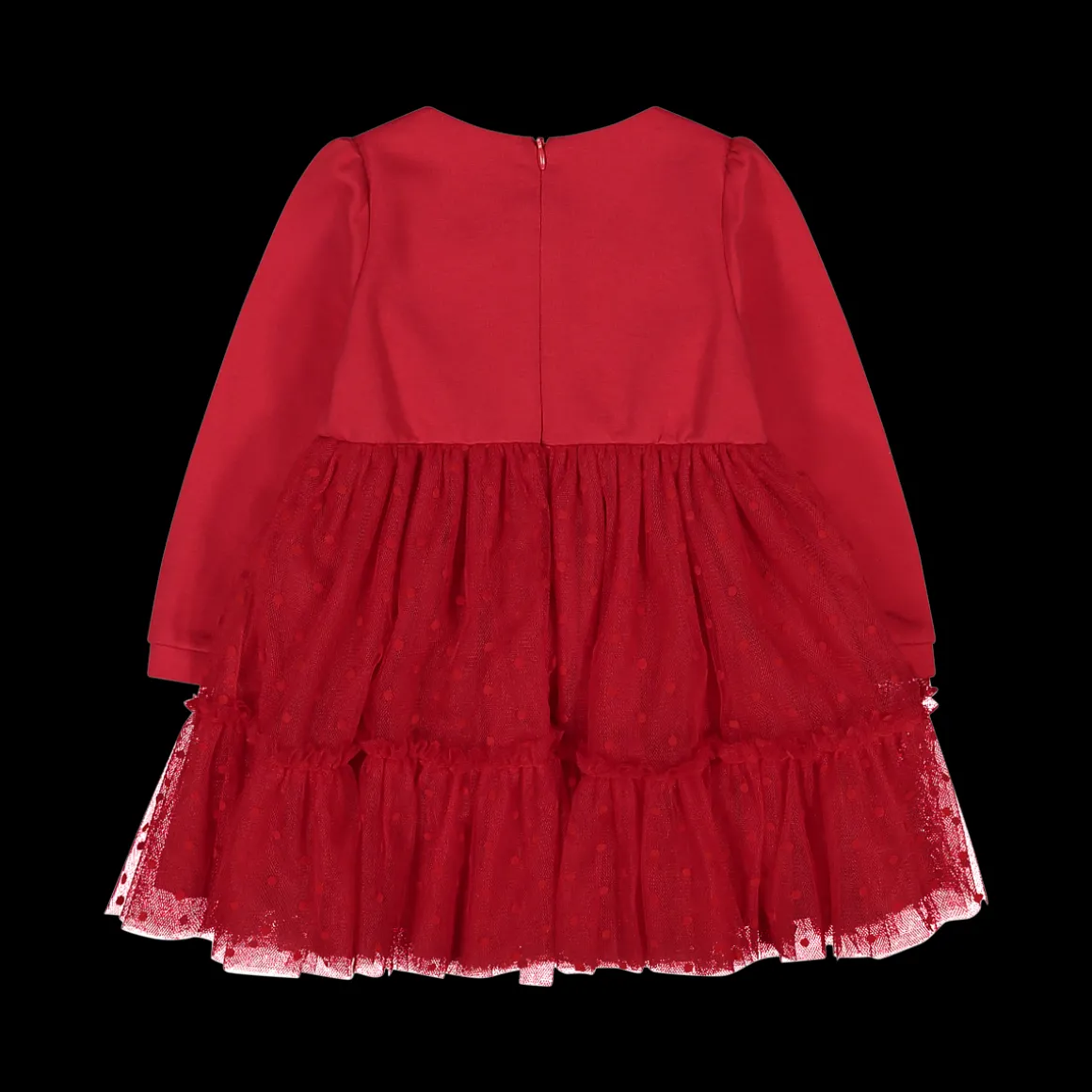 Abito in punto Milano e tulle per neonata