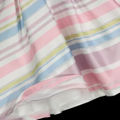 Abito in shantung rigato bambina