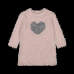 Abito in tricot effetto pelliccia da bambina