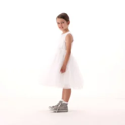 Abito in tulle ricamato per bambina