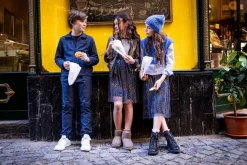 Abito in tulle stampato per ragazza