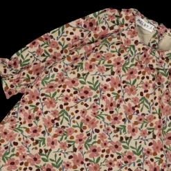 Abito in velluto di cotone stampato da bambina