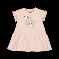 Abito jersey stretch manica corta per neonata