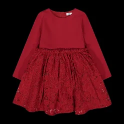 Abito manica lunga in pizzo da bambina
