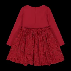 Abito manica lunga in pizzo da bambina