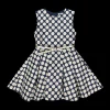 Abito senza maniche jacquard con farfalle