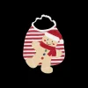 Bavaglino natalizio con omino di pan di zenzero