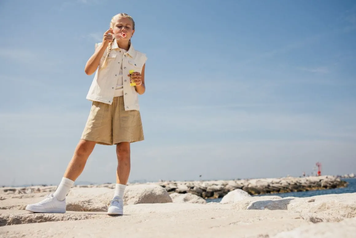 Bermuda con tasche per bambina