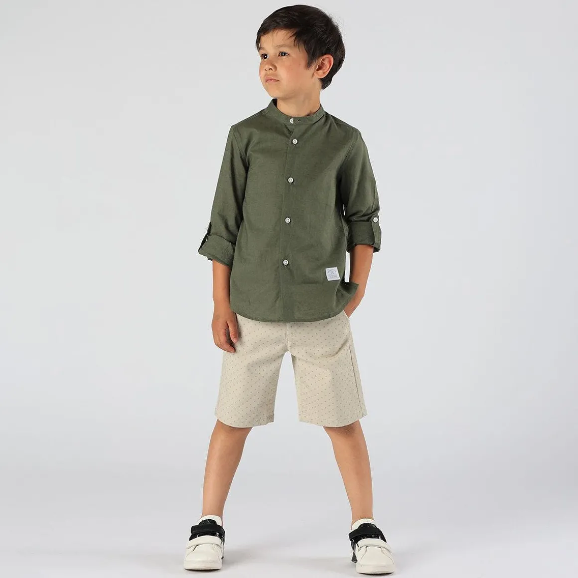 Bermuda da bambino con microstampa