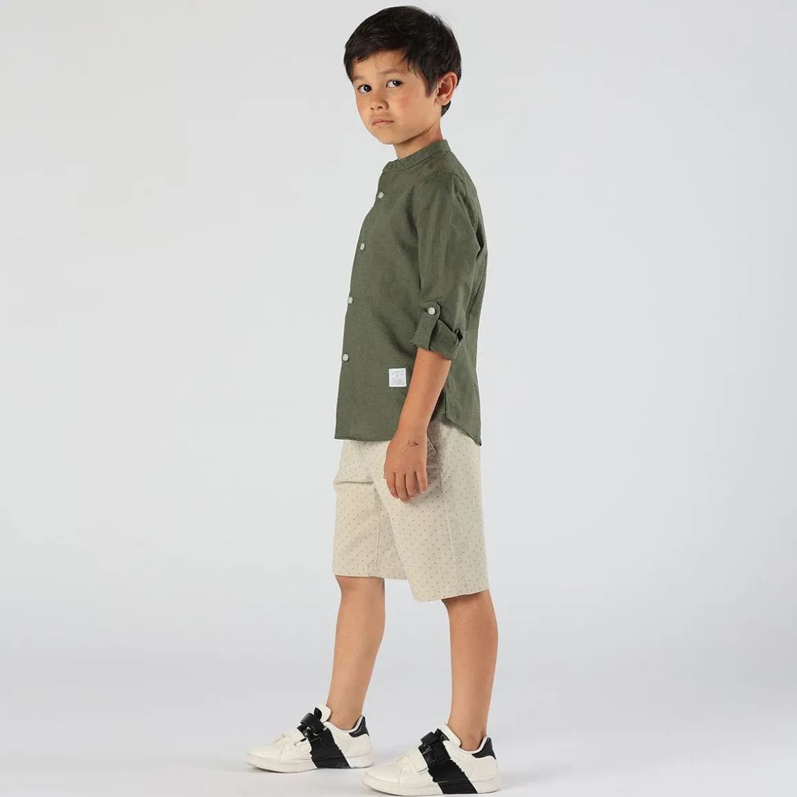 Bermuda da bambino con microstampa